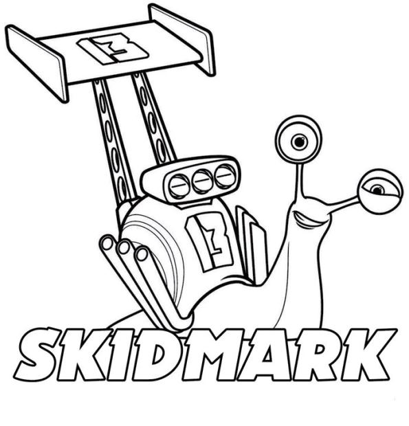 Skidmark kleurplaat